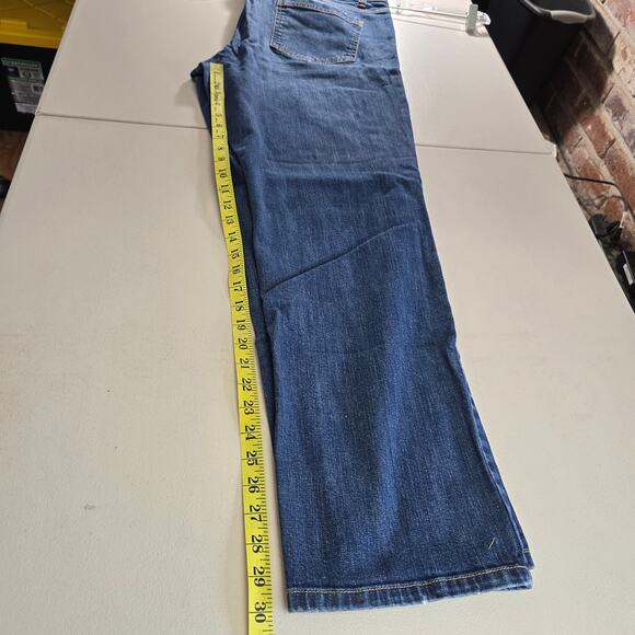 New York & Company Jeans Women's 18 Blue Distressed Low Rise*** Slim Slouch Leg - Picture 15 of 16